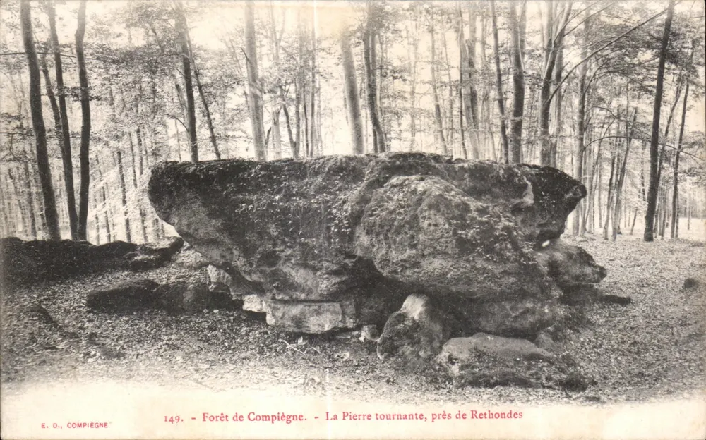 Forêt de Compiègne — Die Drehsteine, in der Nähe von Rethondes — E. O., Compiègne, n°149 - Vorderseite