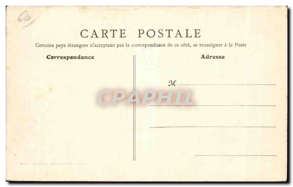 Creil - O Hotel de Ville — Edição das Galerias Modernas, Creil, n°14 - Verso