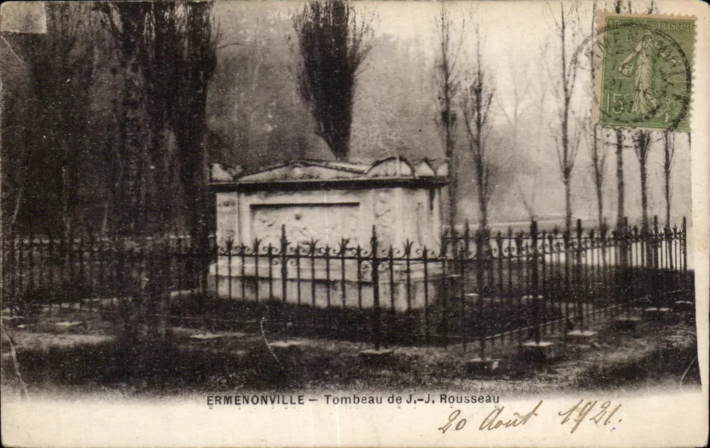 Ermenonville — Grabmal von J.-J. Rousseau — Verleger: C. Théron, Paris - Vorderseite