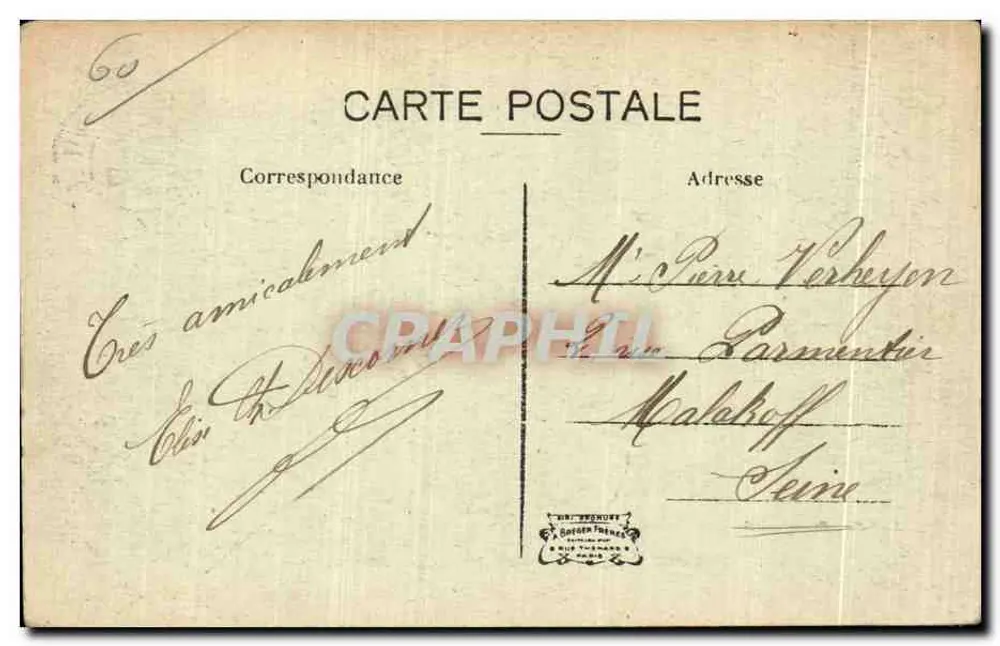 Ermenonville — Grabmal von J.-J. Rousseau — Verleger: C. Théron, Paris - Rückseite