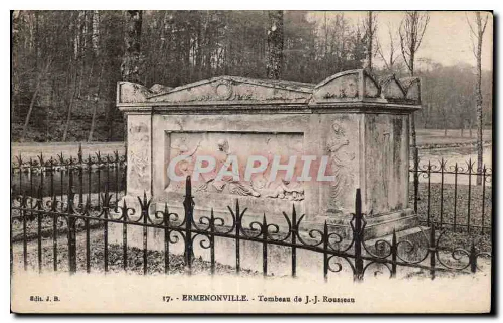 Ermenonville — Grabmal von J.-J. Rousseau — Verlag J.B. n°17 - Vorderseite