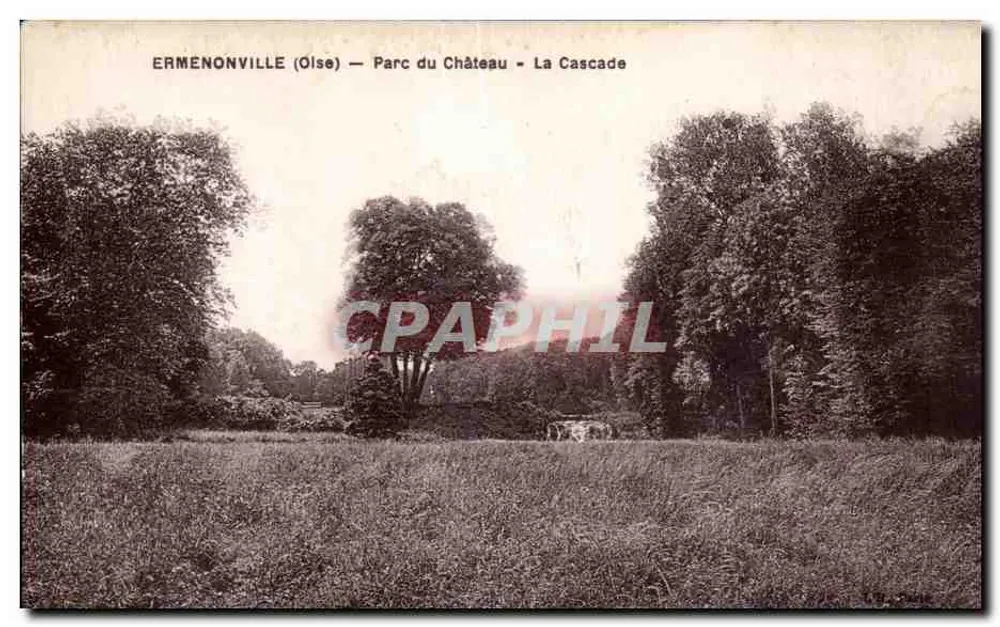 Ermenonville (Oise) — Parque do Castelo — A Cascata - Frente