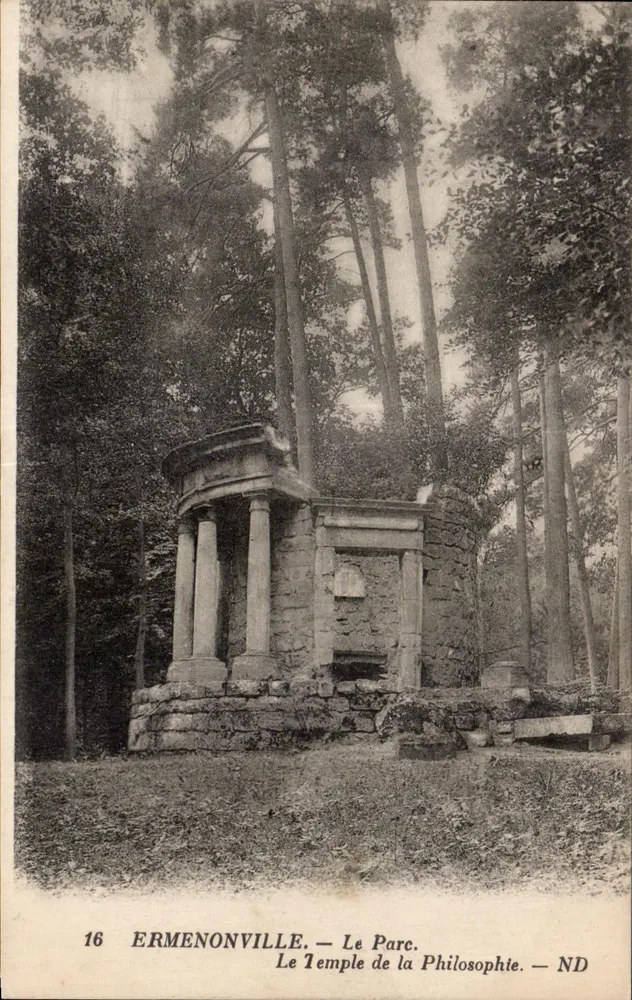 Ermenonville — Ansicht des Parks. Der Tempel der Philosophie — ND - Vorderseite