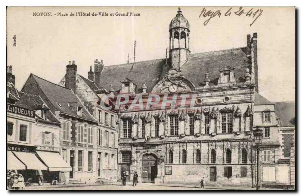 Noyon - Place de l'Hôtel-de-Ville und Grand'Place — Decollis, n° 447 - Vorderseite