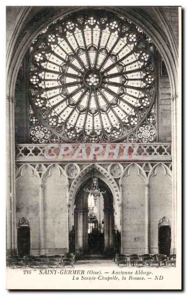Saint-Germer (Oise) — Alte Abtei, Die Heilige Kapelle, Die Rosefenster — 276 - Vorderseite