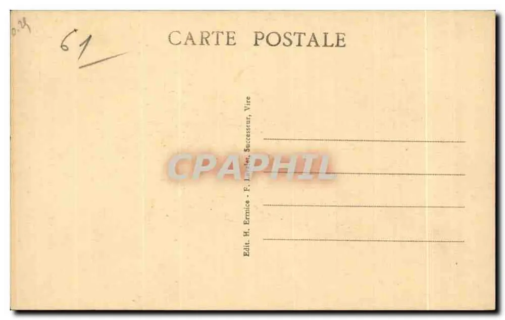 Das alte Normandie — Kopfbedeckung der Umgebung von Alençon — H. E. Vize - Rückseite