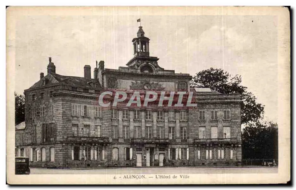 Alençon — L'Hôtel de Ville — Édition Louis Alençon, n°4 - Frente