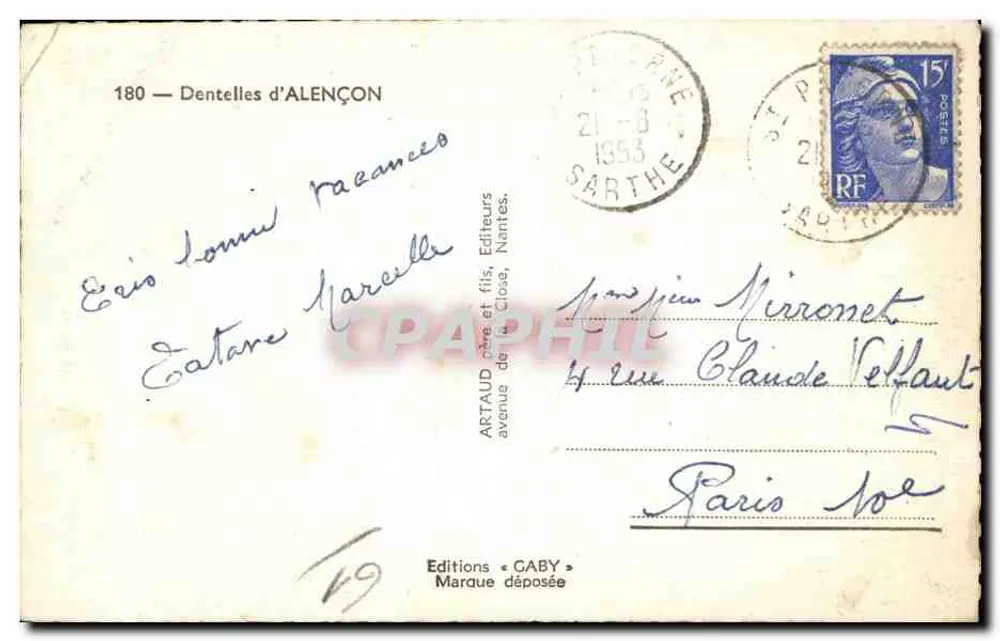 Ponto de Alençon — Trabalhos de renda de Alençon — Edições Gaby - Verso