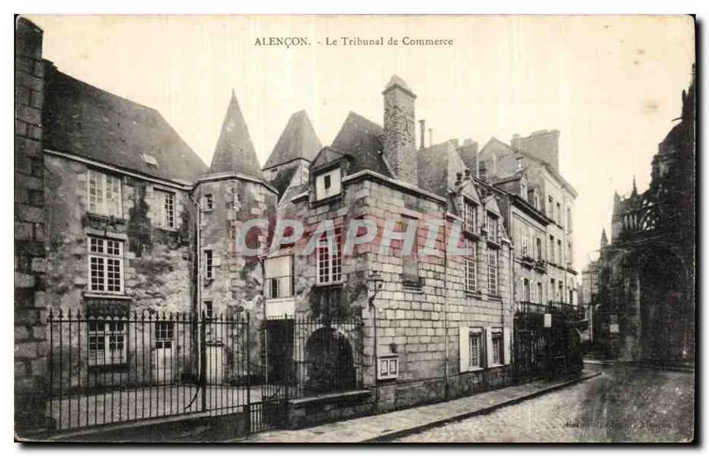 Alençon - O Tribunal de Comércio — editor: Alençon, número de série não visível - Frente