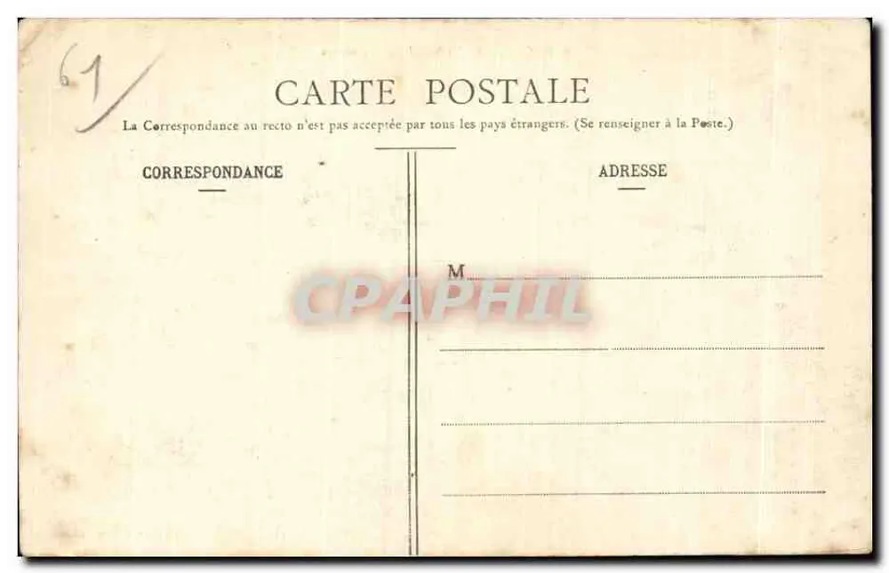 Alençon - O Tribunal de Comércio — editor: Alençon, número de série não visível - Verso