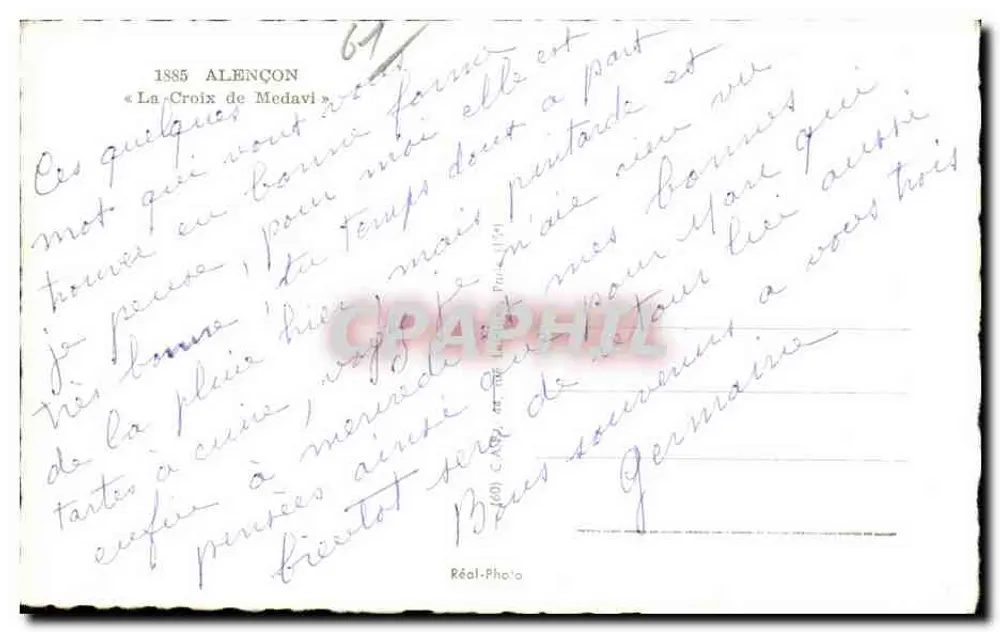 A Cruz de Medavi — Alençon — Foto Real - Verso