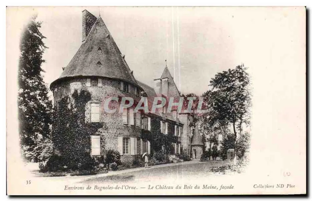 Umgebung von Bagnole-de-l'Orne — Schloss du Bois du Maine, Fassade — Collections ND Phot - Vorderseite