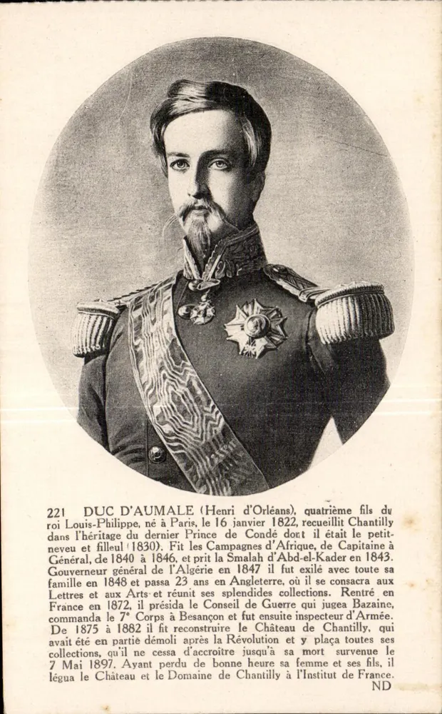 Herzog von Aumale (Henri d'Orléans) — Portrait — Verlag Lévy et Neurardin, Paris, n° 221 - Vorderseite