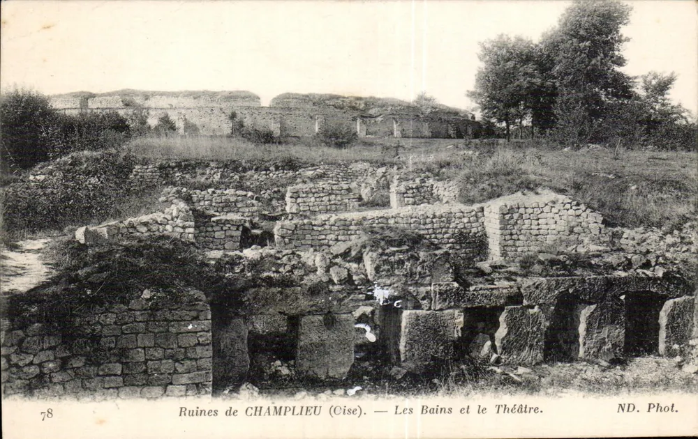 Ruínas de CHAMPLIEU (Cise) — Os Banhos e o Teatro — ND. Fot. - Frente