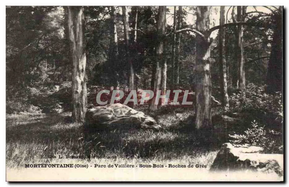 Morte Fontaine (Oise) - Parco di Vallière - Sotto Bosco - Rocce di Gesso — Edizione Le Bernard, Morte Fontaine - Recto
