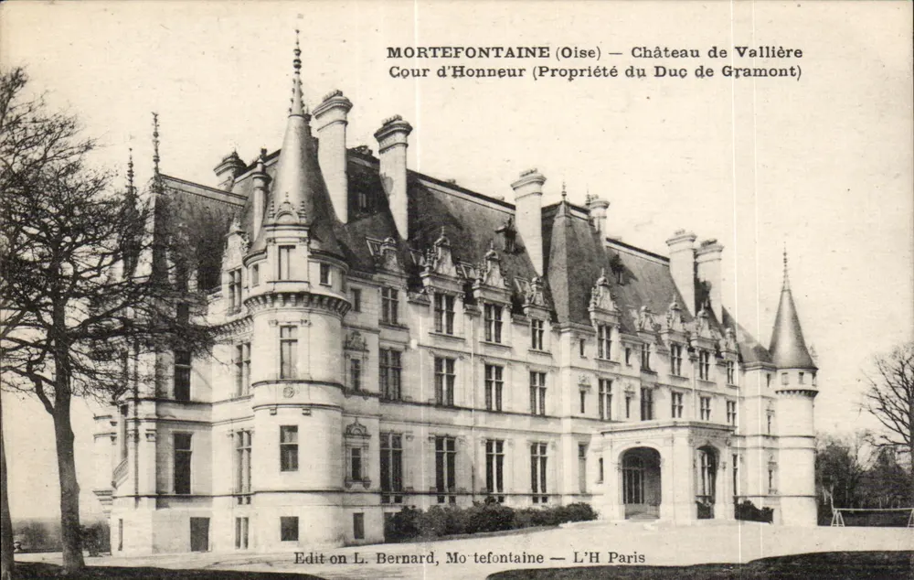 Mortefontaine (Oise) — Schloss Vallière (Eigentum des Herzogs von Gramont) — Verlag L. Bernard, Mortefontaine — L'H Paris - Vorderseite