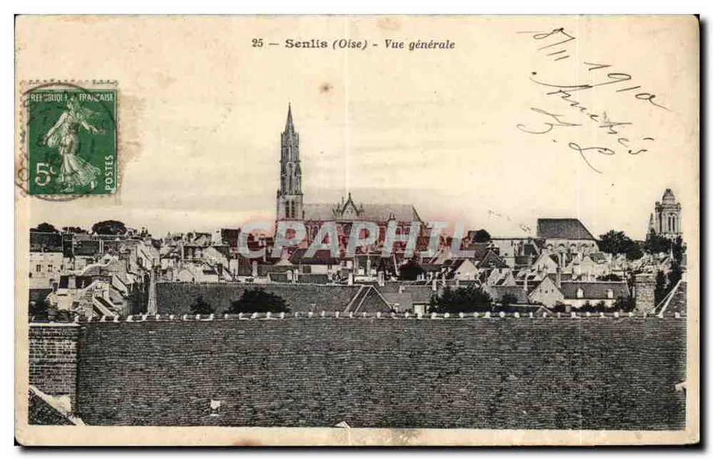 Senlis (Oise) — Vista geral — editor desconhecido, n° 25 - Frente