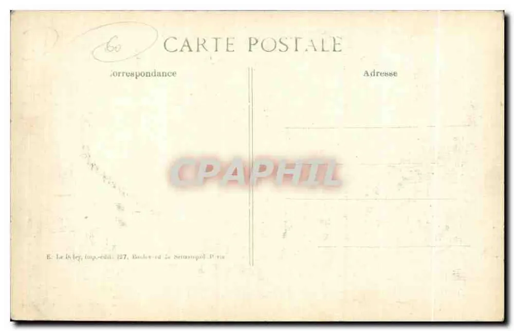 Senlis — Häuser, die von den Deutschen zerstört wurden — E. Le Dibey, Verlag 127, Boulevard Le Seminopol, Paris - Rückseite