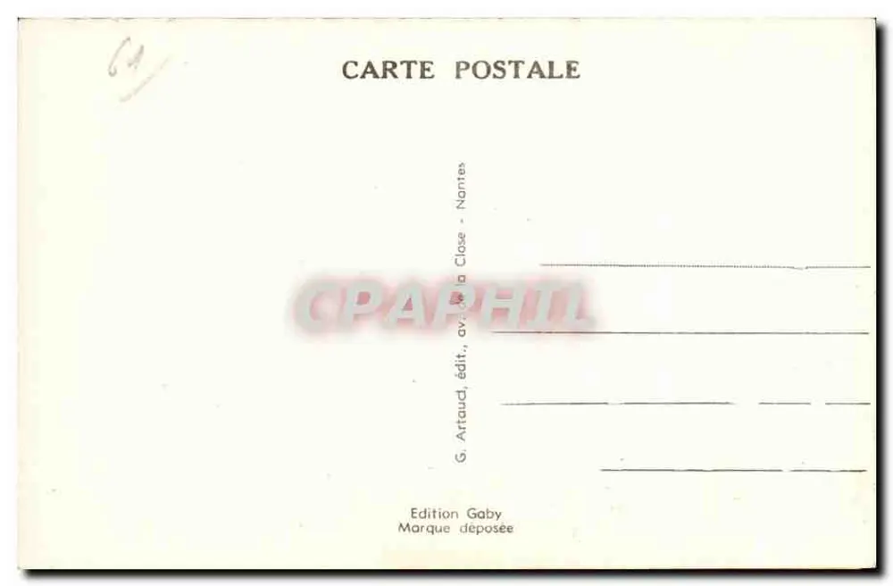 Domfront (Orne) — La Varenne am Notre-Dame-Brücke — Gaby - Rückseite