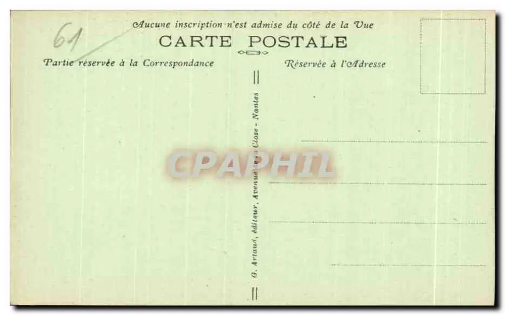Domfront — Der Turm Sainte-Anne — G. Artaud, Verlag - Rückseite
