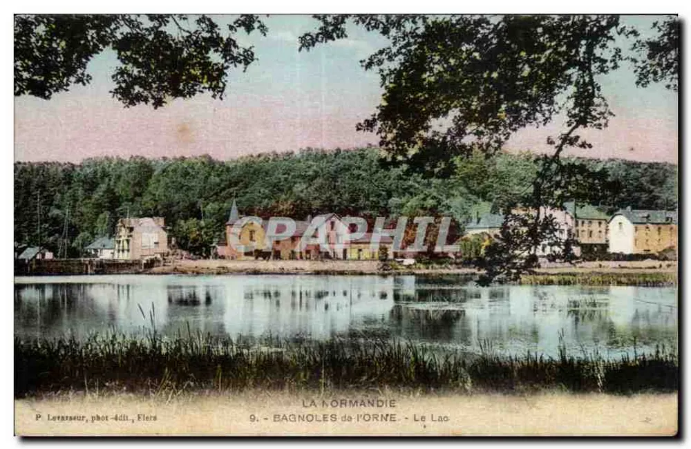 Bagnolles-de-l'Orne - Der See — P. Lernarreur, Fotograf-Verlag, Flers, Nr. 9 - Vorderseite