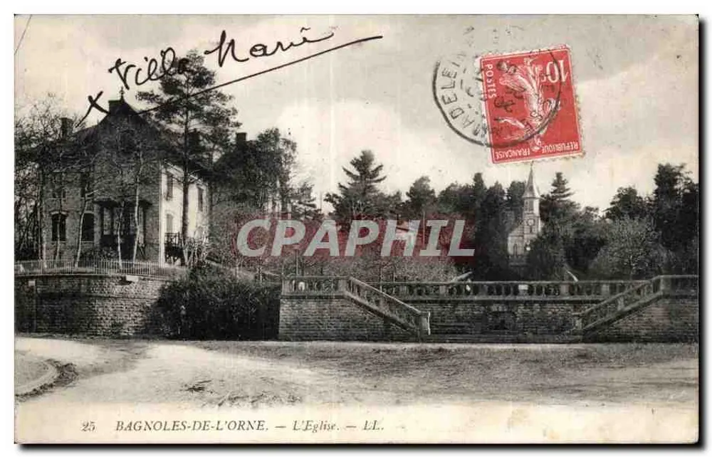Bagnolles-de-l'Orne — A Igreja — LL. — Editor LL. n°25 - Frente