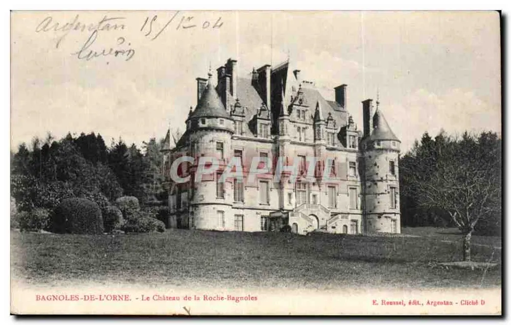 Bagnoles-de-l'Orne — Schloss La Roche-Bagnoles — E. Roussel, Verlag Argentan - Vorderseite