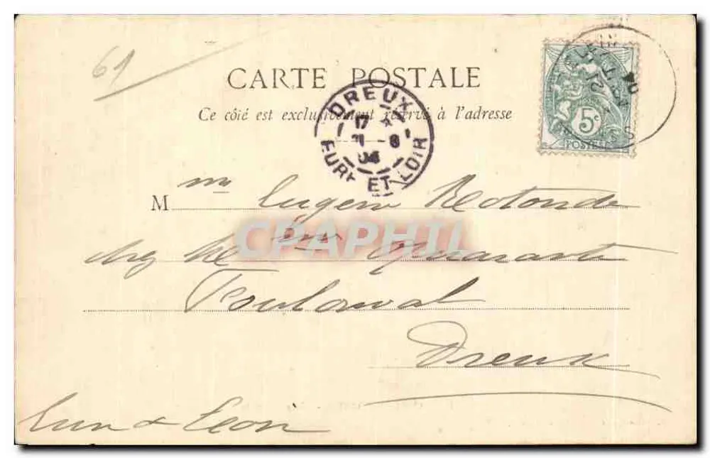 Bagnoles-de-l'Orne - Centrale Plein — E. Roussel, uitg. Argentan — foto D. - Achterkant