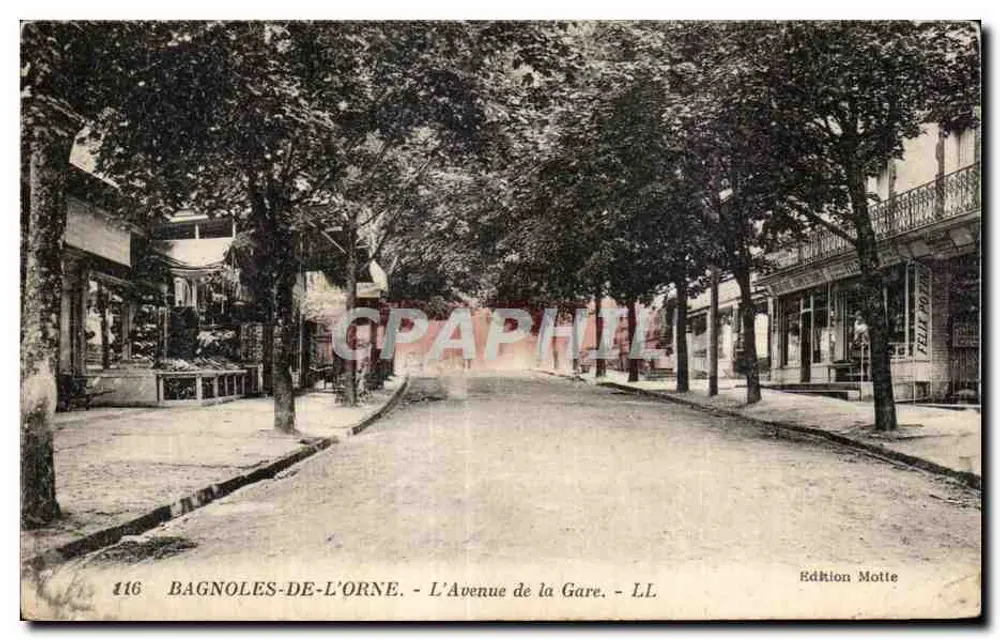 Bagnoles-de-l'Orne - Die Avenue de la Gare — Édition Motte, n°116 - Vorderseite