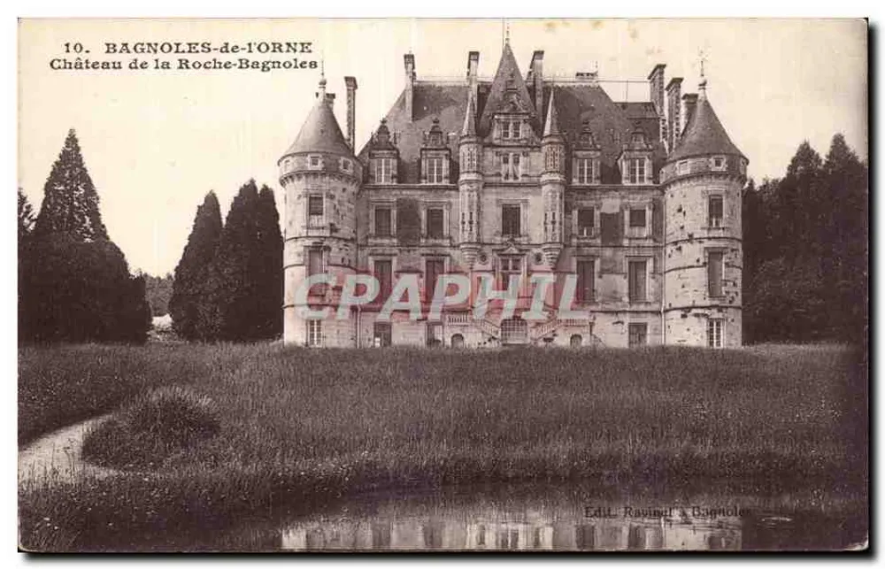 Bagnoles-de-l'Orne — Schloss la Roche-Bagnoles — Edit. Ravinell in Bagnoles - Vorderseite