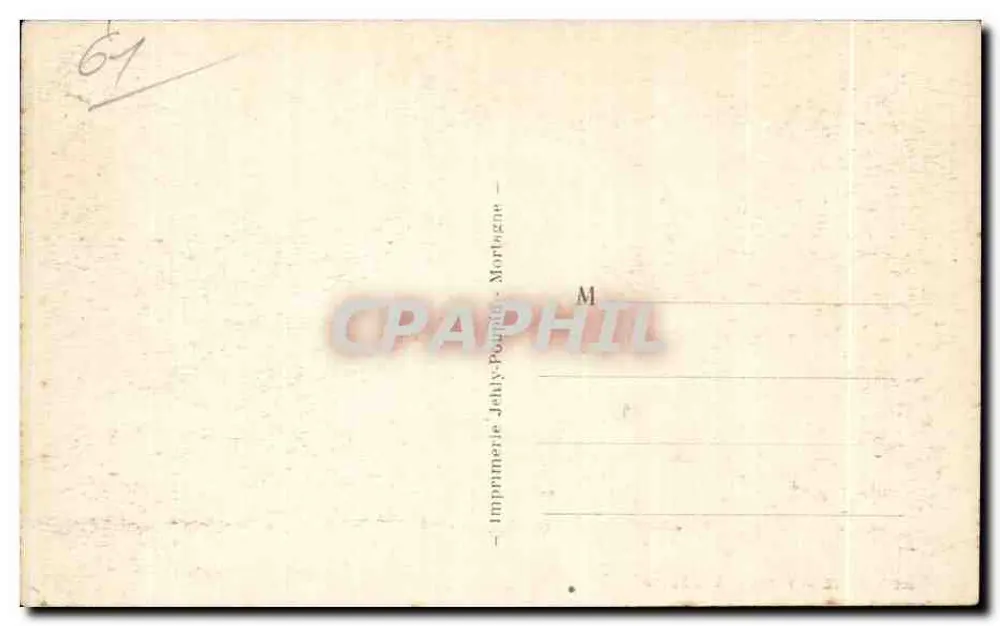 Mortagne — Landschap aan de Sèvre — Drukkerij Jolly-Poupée - Achterkant