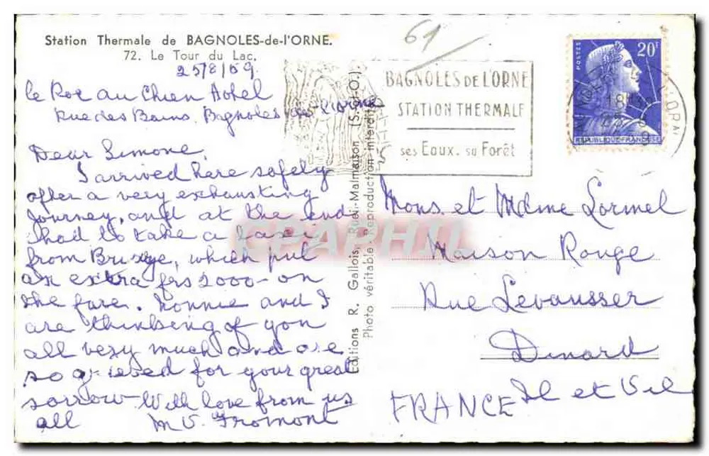 Bagnolles-de-l'Orne — Thermalbad — Éditions R. Gallois - Rückseite