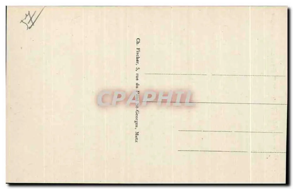 METZ - Place d'Armes und Rathaus — Verlag Ch. Fischer, n° 50 - Rückseite