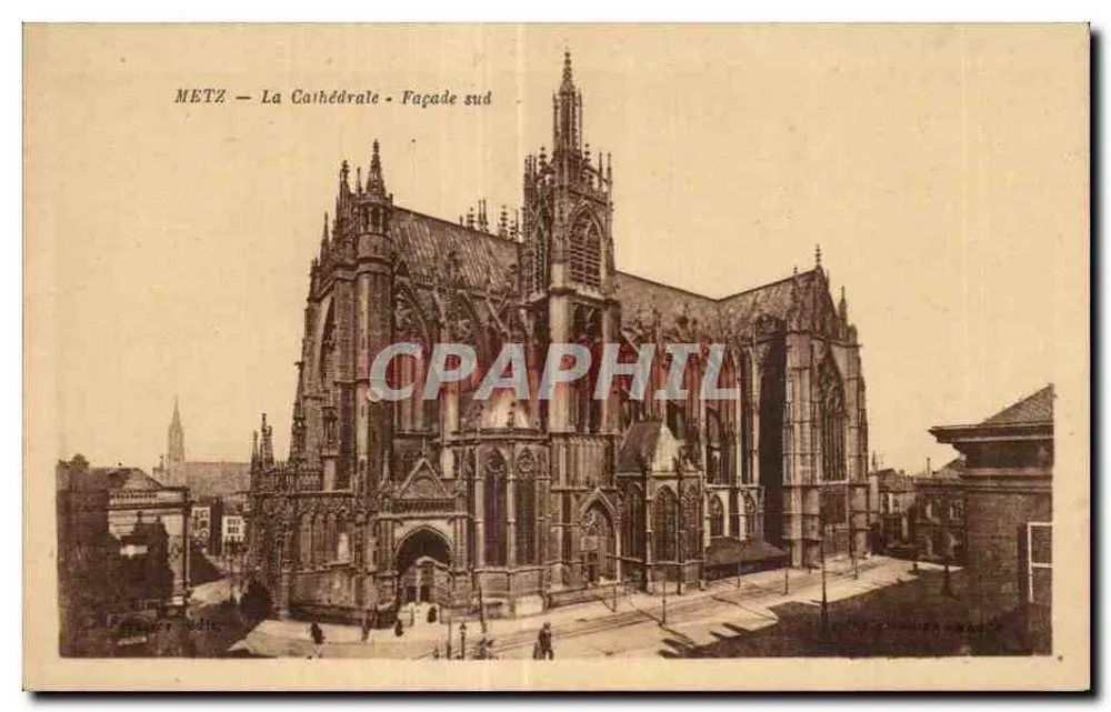 Metz — A Catedral — Fachada sul — Editor: F. Béchard, Paris - Frente