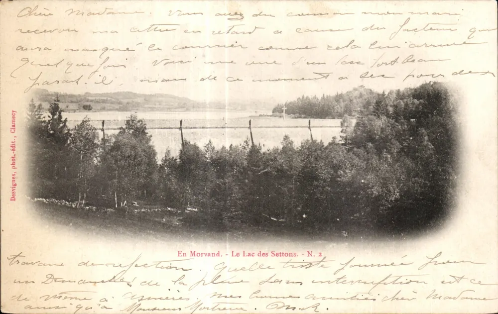 Em Morvand - O Lago dos Settons - N. 2 - Desvignes, fot.-edit., Clamecy - Frente