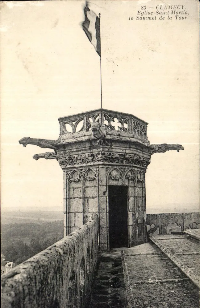 Clamecy — Kirche Saint-Martin, der Gipfel der Turm — unbekannter Verleger, Nr. 83 - Vorderseite