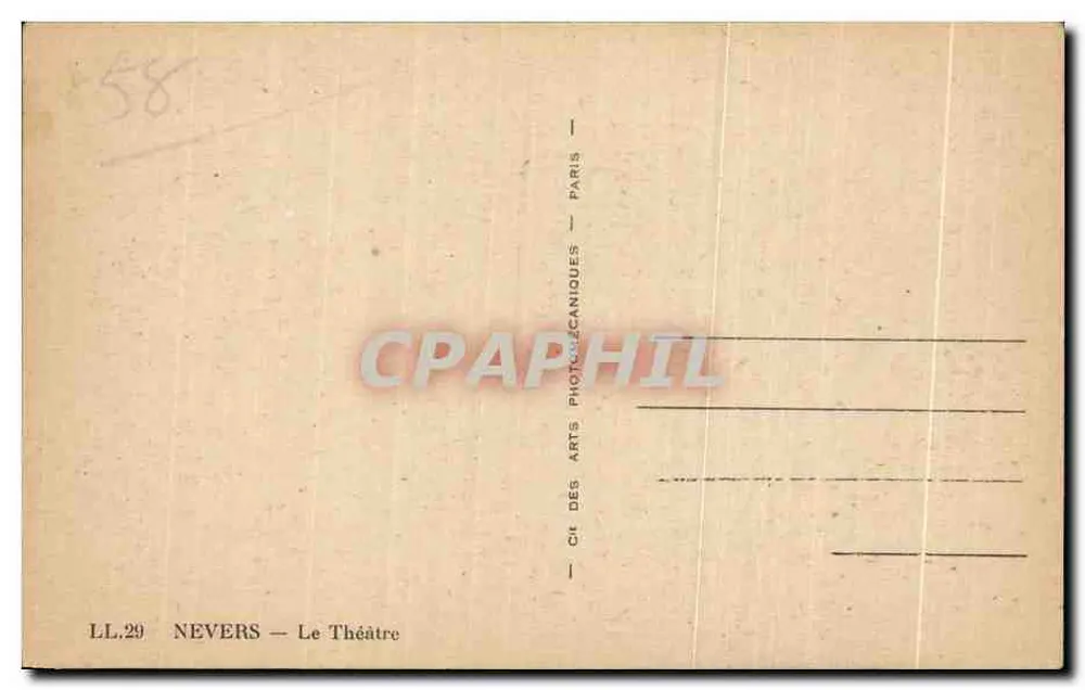 Nevers — O Teatro — Cités des Arts Photographiques — LL.29 - Verso