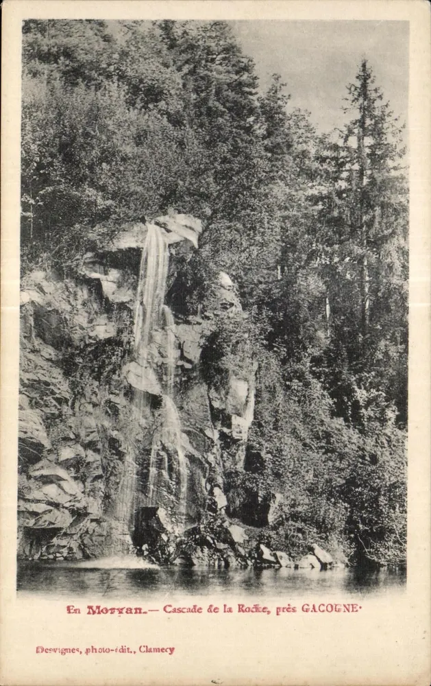 Cachoeira da Roche perto de Gacogne — Em Morvan — Desvignes, editor de fotografia, Clamecy - Frente