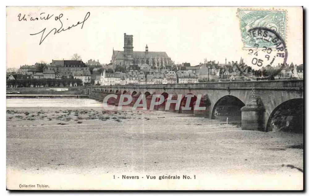 Nevers - Vista geral No. 1 — Coleção Thibier, editor Simil-Bremure & Breguet, Paris - Frente