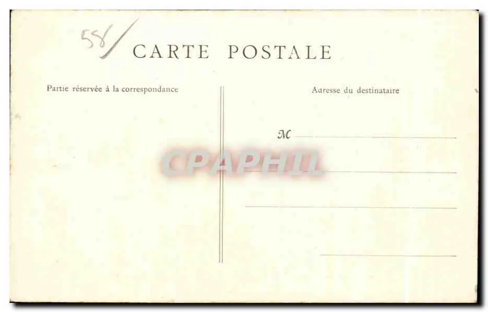 Nevers — Teatro e Escola Comunal (antigo Castelo Ducal) — B. F., Paris - Verso