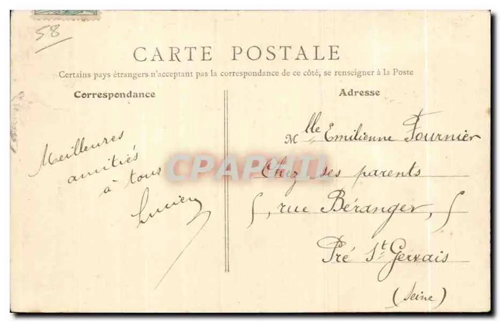 Nevers — Vista panorâmica — B.F., PARIS (2) - Verso