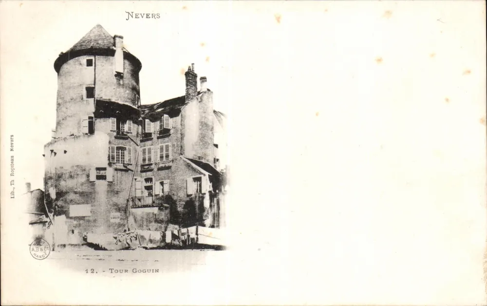 Nevers — Torre Goguin — Lib. Th. Ropiteau Nevers, n°12 - Frente