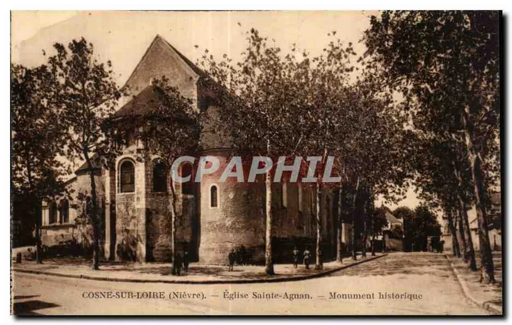 Cosne-sur-Loire (Nièvre) — Kirche Sainte-Agnan — Historisches Denkmal - Vorderseite