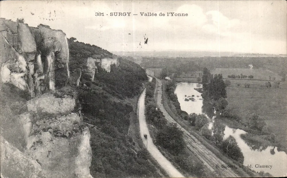 Surgy — Dolina Yonne — E. Goulet, wyd. Clamecy - Awers