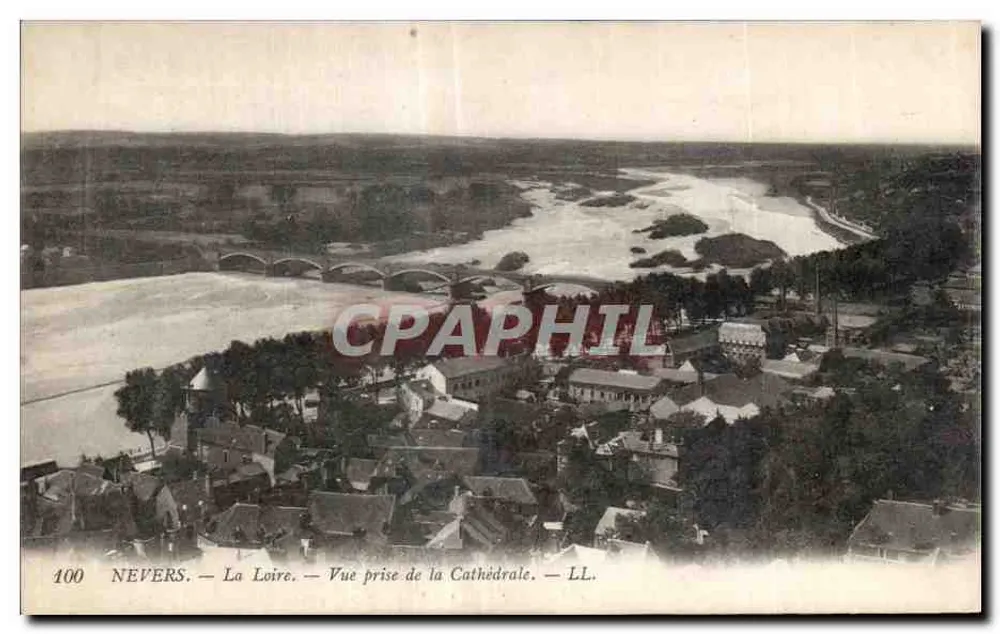 Nevers — Die Loire — Ansicht vom Dom — LL. — Nr. 100 - Vorderseite