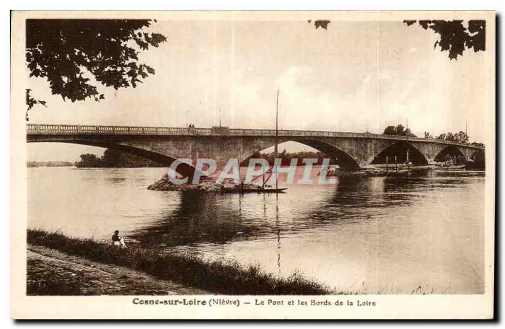 Cosne-sur-Loire (Nièvre) — Ansicht des Brückens und der Ufer der Loire — Edition Allard, Cosne - Vorderseite