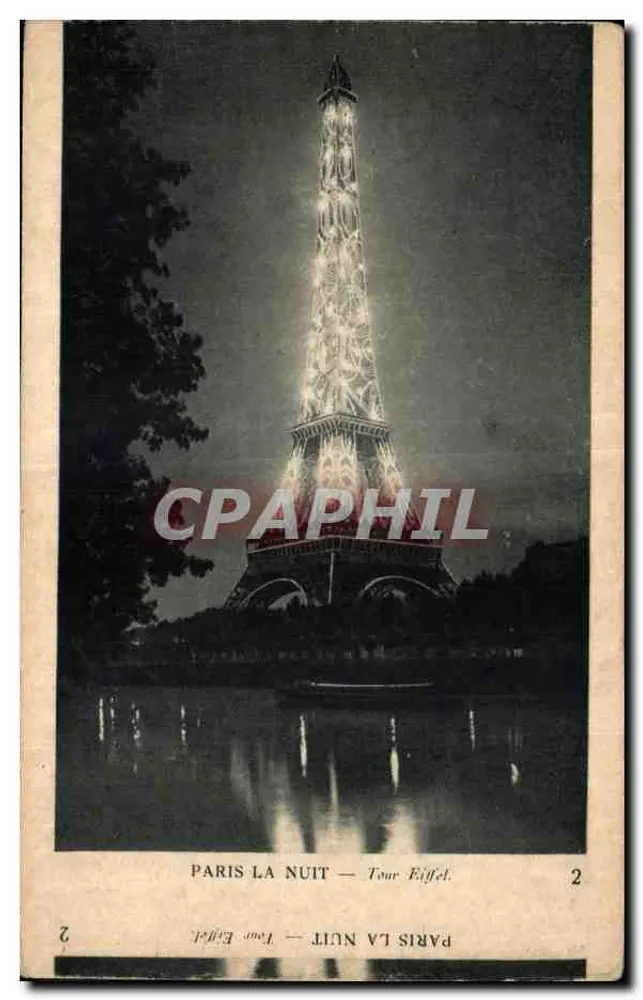 Paris nachts — Eiffelturm — Serie 2 - Vorderseite