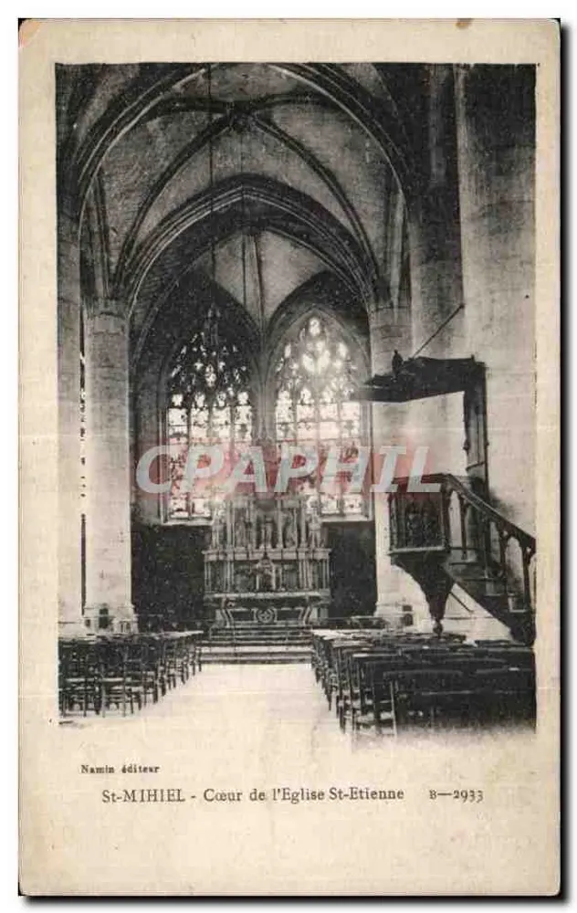 St-MIHIEL - Ansicht des Chors der Kirche St-Etienne — Verlag Namin, B-2933 - Vorderseite