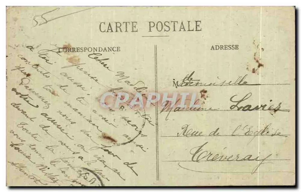 Verdun bombardiert — Place Chevert und Pont Beaurepaire — Edition von M. Namet, Magasins Réunis, Verdun - Rückseite