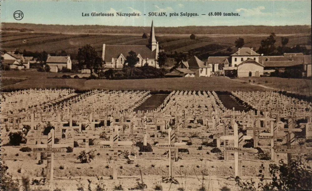 Die Glorreichen Necropolien — SOUAIN, nahe Suippes — 48.000 Gräber. - Vorderseite